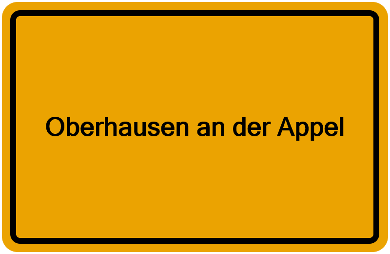 Handelsregisterauszug Oberhausen an der Appel